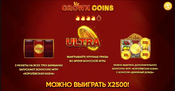 crown coins слот бонусы